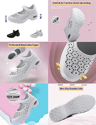 Women's Orthopedic Stretch Air Cushion Mary Jane Shoes Comfy Cloud Pro Cutout Breathe Wedge Running Fashion Sneakers2
