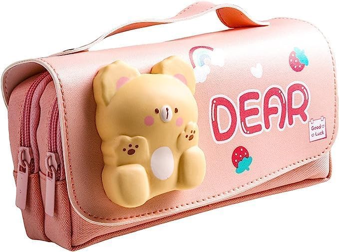 Arsenio New Kids Compass Cute Dear Style Pencil Pouch Big Pencil Case Zipper Pencil Kit Stationary Organizer for Girls and Boys (Multi) (B0DH2LTXV2) Amazon Price History, Amazon Price Tracker