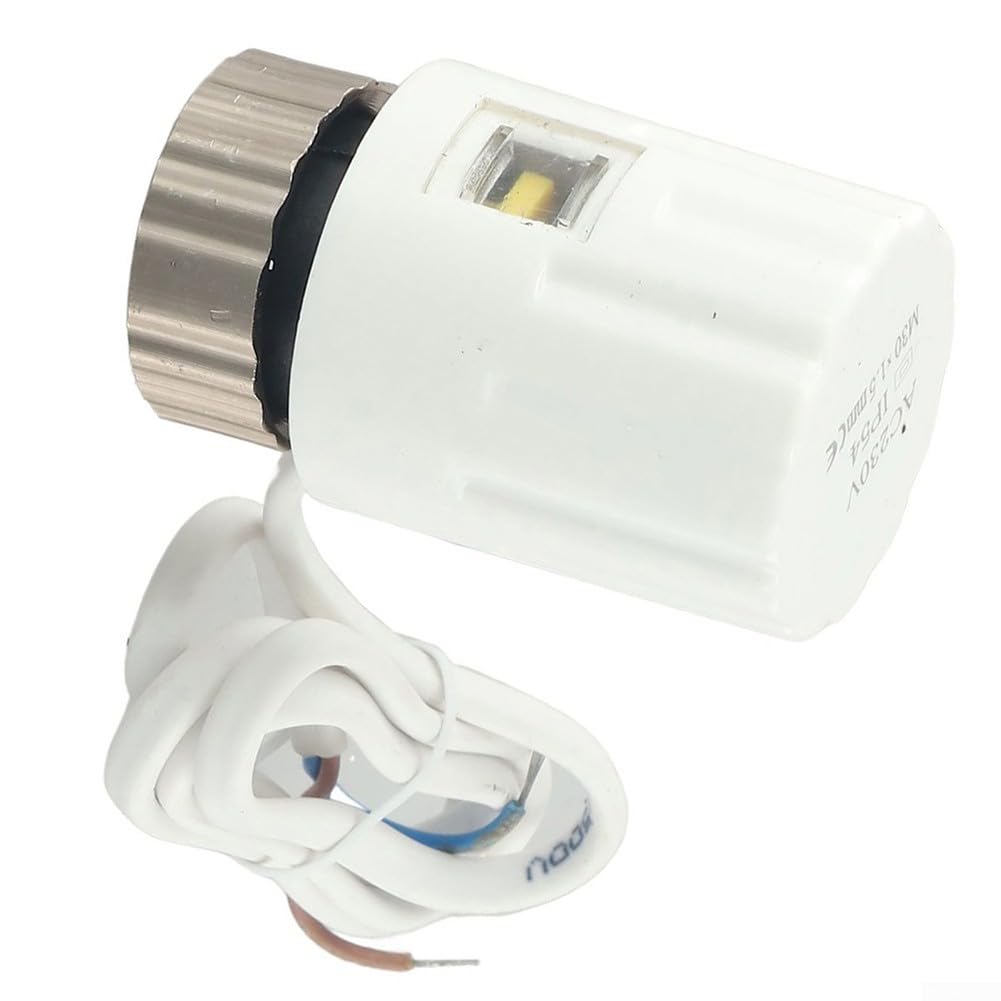 Valvola attuatore termico elettrico da 230 V, compatibile con controller programmabili, M30 x 1,5 mm per un controllo preciso del riscaldamento a pavimento (10 pezzi)