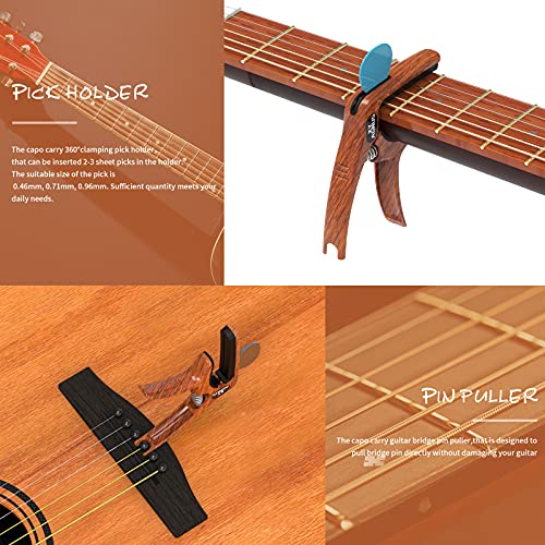 Xyagnus 3In1 Guitar Capo For Acoustic,Electric And Classical Guitars,Ukulele Capo(With Pick Holder),Guitar Accessories #TOP5