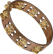 Jingle Ring - The tambourine is played by shaking, striking, or rubbing it by hand or with a stick Brass Jingles - The jingles of this double-row tambourine deliver a distinctive vintage sound Rhythmic Accompaniment - Tambourines are the compact musi...