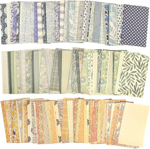 Papel Scrapbooking Vintage, 180 Hojas 13 x 8 cm Papel Decorativo Floral