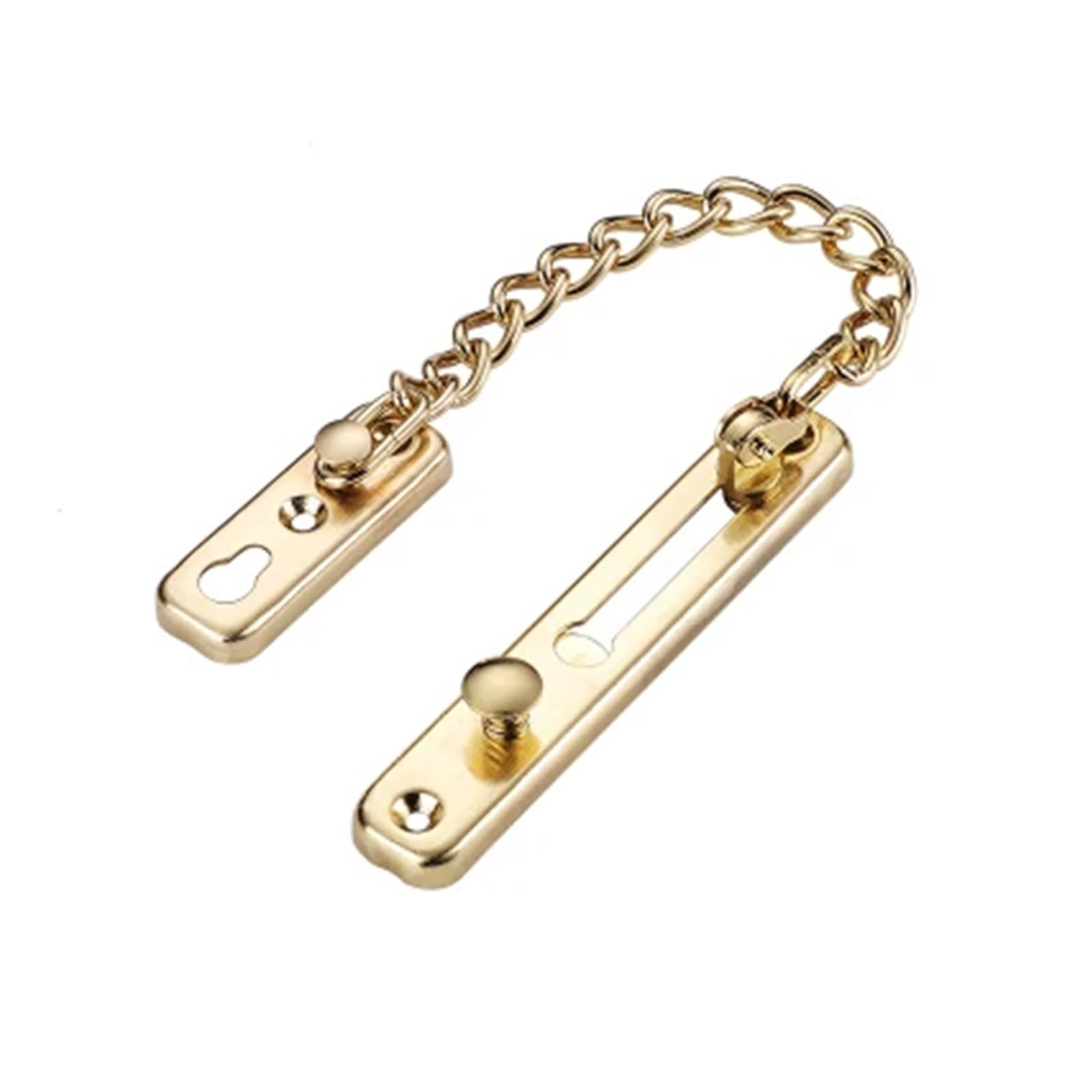 304 Stainless Steel Chain Door Latch Silver Bronze Gold Black Lock Security Hardware for Door(Gold)