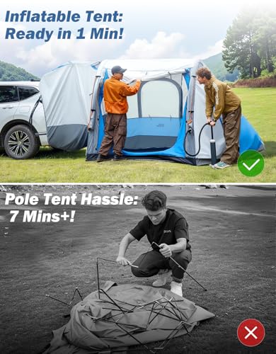 JOYTUTUS Inflatable SUV Tent with Pump