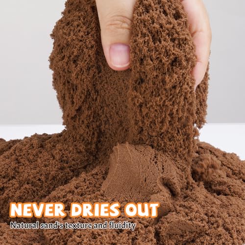 NiToy FlexiSand 5 kg formbarer, selbsthaftender Spielsand – Trocknet nie aus, Spaß für Kinder ab 3 Jahren, Großpackung Nachfüllsand für sensorische Sandkastenspiele, ideal zum Formen(Neutralfarben)