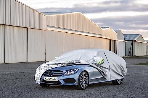 Image of Kaugung 6 Layers Car Cover Custom Fit Mercedes Benz C300, C250, C43 Sedan from 2004 to 2025, Waterproof Car Cover All Weather for Automobiles, Sun Rain Dust Snow Protection.