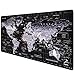 Price comparison product image Anpollo Gaming Mouse Pad Large (900x400x3mm) Thick Extended Mouse Mat Non-Slip Spill-Resistant Desk Pad with Smooth Surface, Anti-Fray Stitched Edges for Keyboard, PC - Black World Map