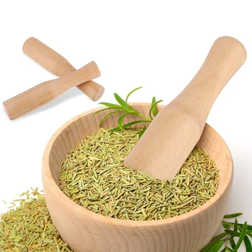 Mudaje de Alimentos de Mazas Madera 2 Piezas, Palo Tude Madera Sólida Calidad Premium, Ideal para Camareros y Cocinas del Hogar, Largo para una Superficie Más Fácil Limpiar y Antiadherente,