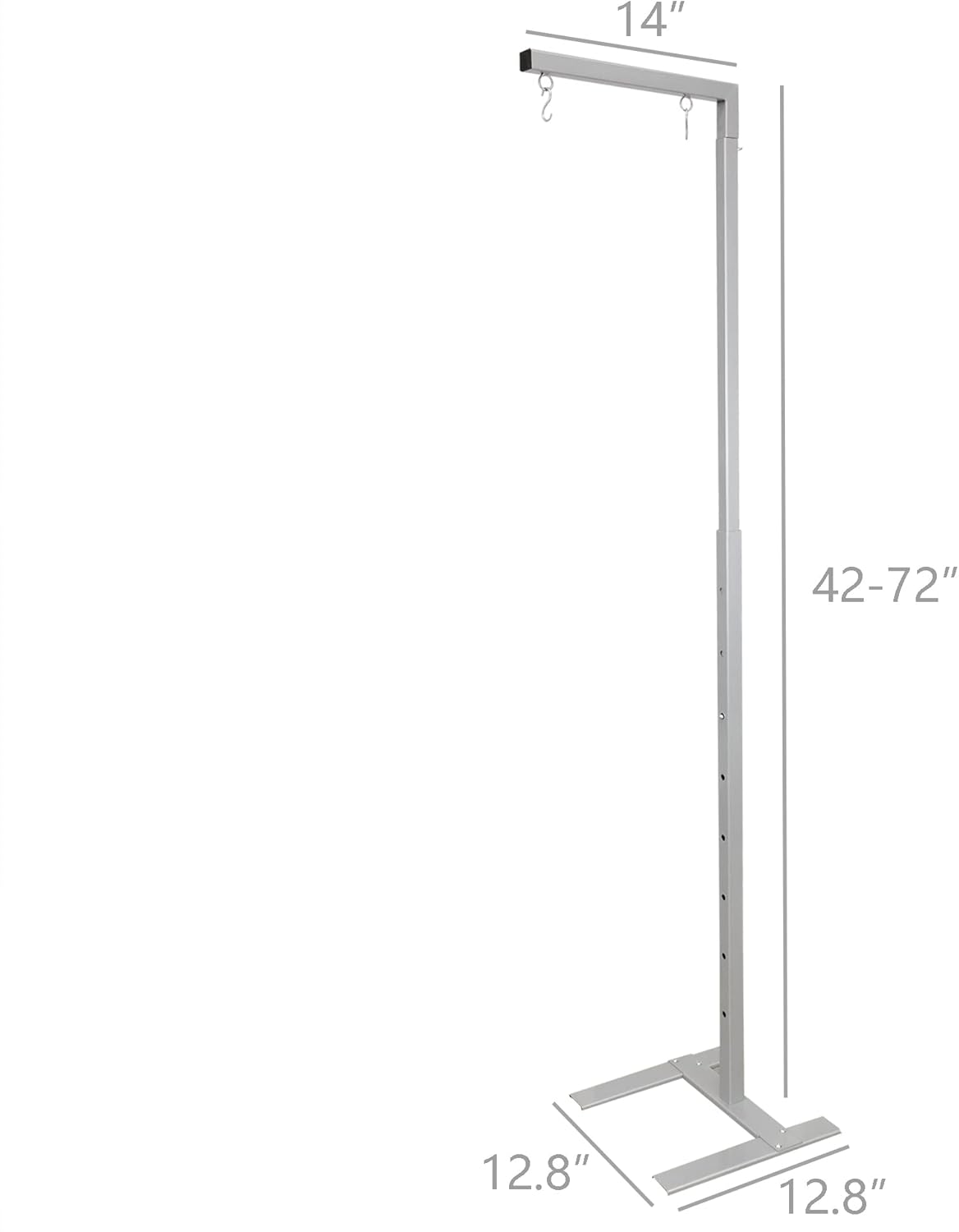 FixtureDisplays® 16" X 12.8" X 44-72" Height Adjustable Pallet Floor Sign Posters Stand Silver-Sign Holder Sold Separately 15359 15359