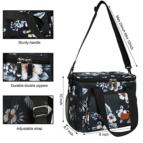 Femuar Lunch Bags For Women/Men, Insulated Lunch Bag For Work Office Picnic - Lunch Cooler Bag Leakproof Lunch Box With Adjustable Shoulder Strap - Hibiscus #TOP2