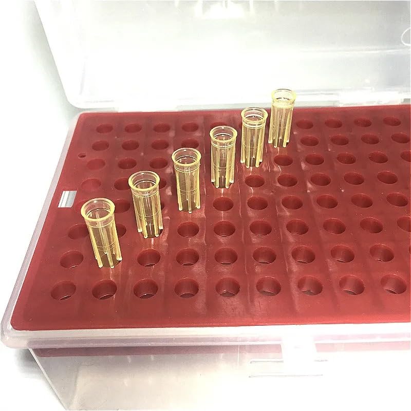 Laboratory Suction Head Box Plastic Box, for Suction Head 200 ul 96 Hole Chemical Biology Laboratory Suction Head Box for Suction Head 200 ul 1/PK(Maroon or red Color)