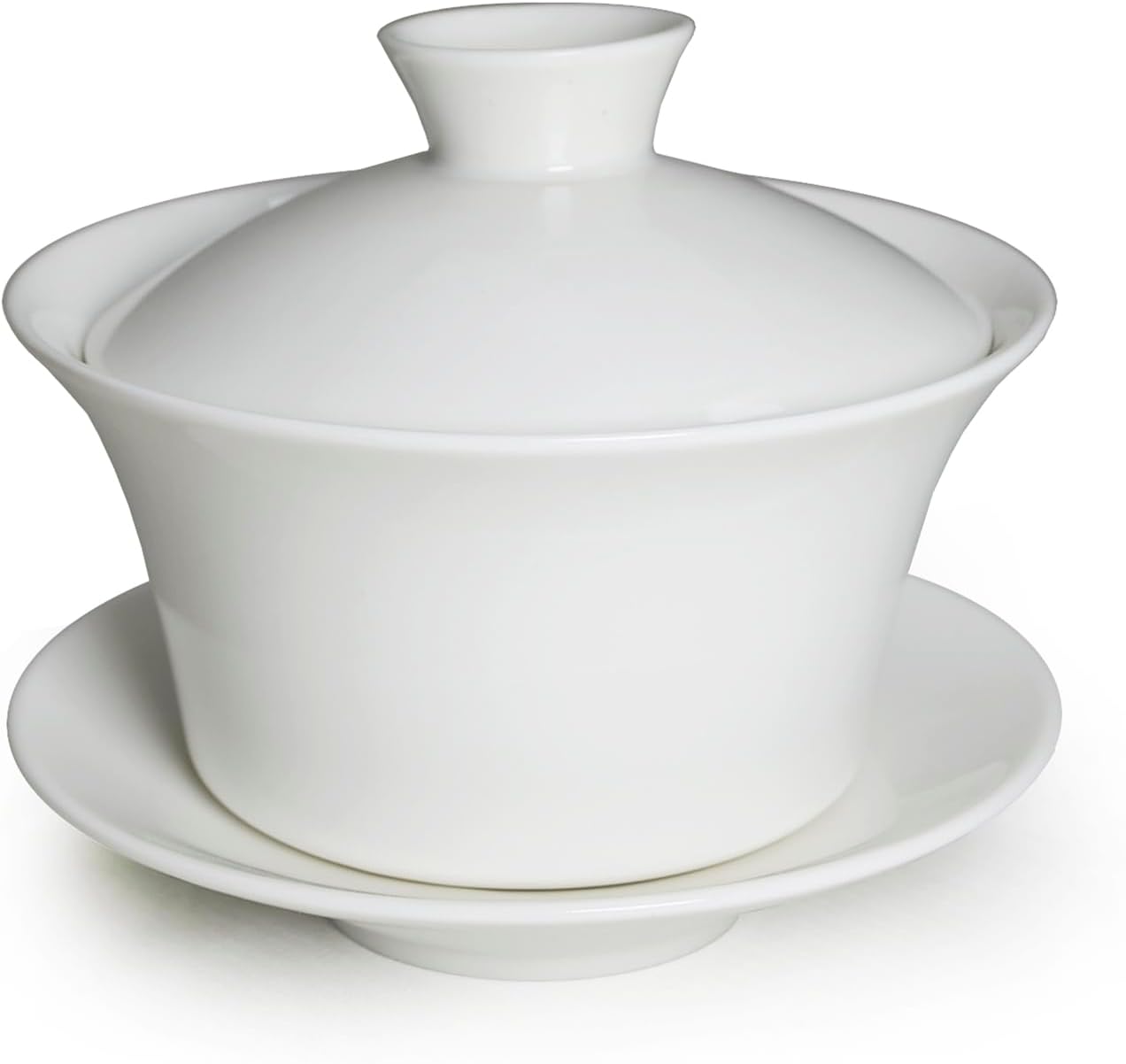 Traditional Gaiwan Tea Set with Lid and Saucer Classic Chinese Tea Cup Porcelain Teacups 200ml White