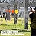Foilswirl Ar500 Steel Target Combo Set for Shooting with Stand Metal Targets Laser Cut High Visibility Neon Color with 8 Hanging Hooks, 4 Lock Pins, 2 Leg Brackets (10