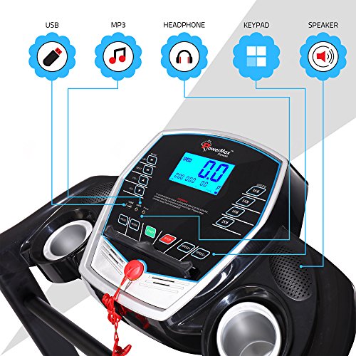 Image of PowerMax Fitness TDM-115S 2HP (4HP Peak) Motorized Treadmill with Free Installation Assistance, Home Use & Semi Automatic Lubrication