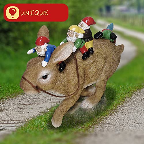 Sunthus Garden Gnomes Decorations For Yard Bunny Statue Funny Outdoor Decor Rabbit #TOP2