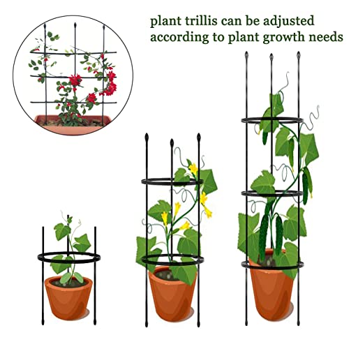 Garden Trellis,2 Pack Plant Trellis,2 In 1 Tomato Cages And Supports For Vines Crop,Plant Stake For Climbing Plants Indoor Outdoor,Plant Cage For Flower,Vegetable,Vines, Pot Trellis For Potted Plants #TOP5