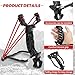 Foldable Slingshot for Hunting Powerful Slingshot with Wrist Rest and 4Pcs Replacement Rubber Bands Catapult Kit for Adults Target Practice (Red)