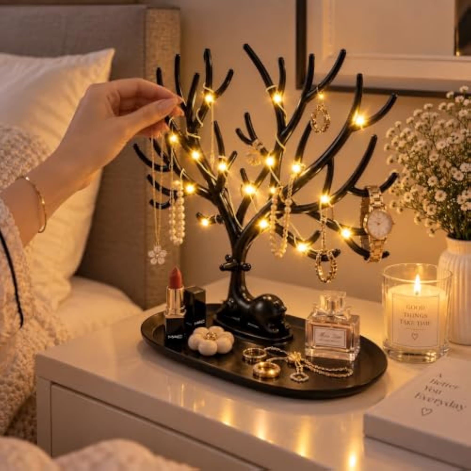 Jewellery Organizer Tree with LED Lights