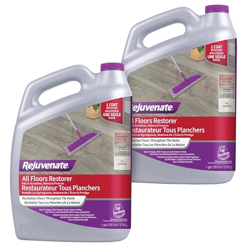 Rejuvenate All Floors Restorer Fills Scratches, Shines And Protects All Floor Types, Including Hardwood, Laminate, Vinyl And Tile, 1 Gallon, 2 Pack