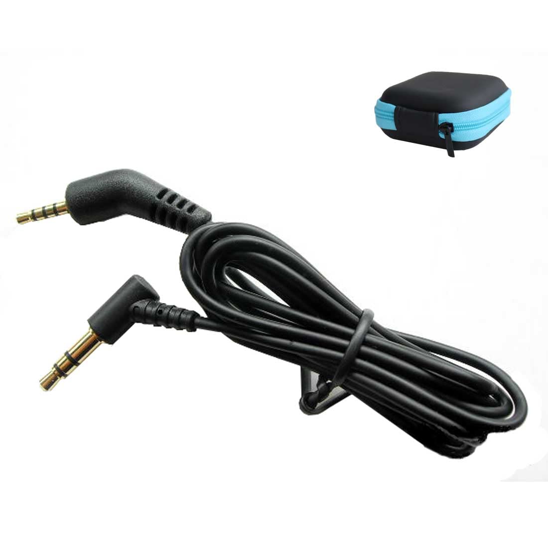 Lektuen Bose QC3 Replacement Cable 1.4Meters Replacment Aux Audio Cable Cord 3.5mm to 2.5 mm for Bose QuietComfort 3 QC 3 QC3 Headphones (Black+Storage Case)