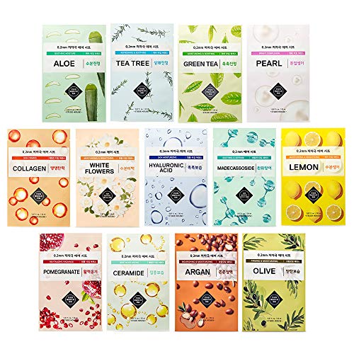 ETUDE HOUSE 0.2mm Therapy Air Mask Combo Pack (19pcs) | Korean Masks | Light and Comfortable Like the Air | Hypo-Allergenic Mask Sheet for Sensitive Skin Type