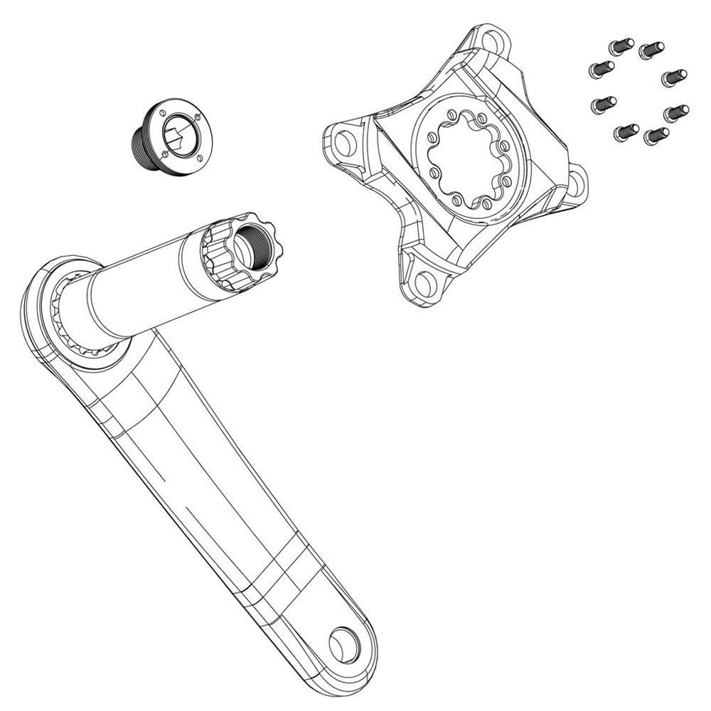 Sram SpiderMounting Torx Fahrradgabel schwarz 1size