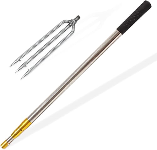 Miniatura 9 de Caña de pescar telescópica con dientes de 1~5, arpón de pesca de mar y hielo con barbas, lanza de pesca para caza de peces, ranas, topos 5