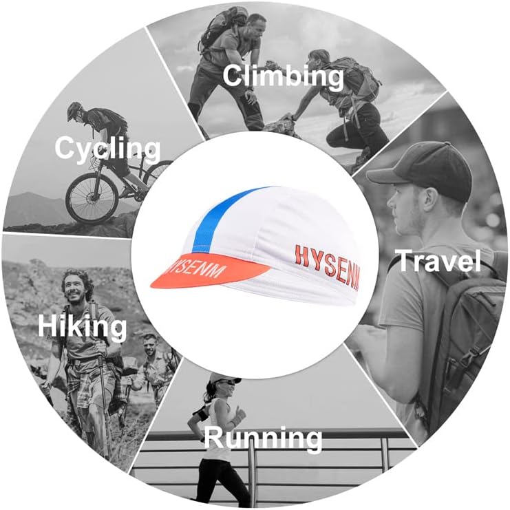 Miniatura 6 de Hysenm Cycling Cap Helmet Liner Skull Cap for Men, Bike Hat Cycling Cap for Men Under Helmet Bicycle Caps Sweat Caps