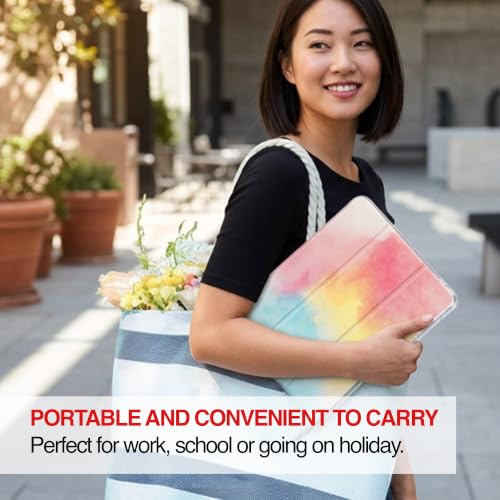 Image of MOCA Case for 10.2 inch iPad 9th 8th 7th Gen 10.2 inch iPads 2021 2020 2019 Launch A2603 A2604 A2605 A2270 A2428 A2429 A2430 A2197 A2198 A2200 Flip Cover (Rainbow, 10.2 inch iPad 9th 8th 7th Gen)