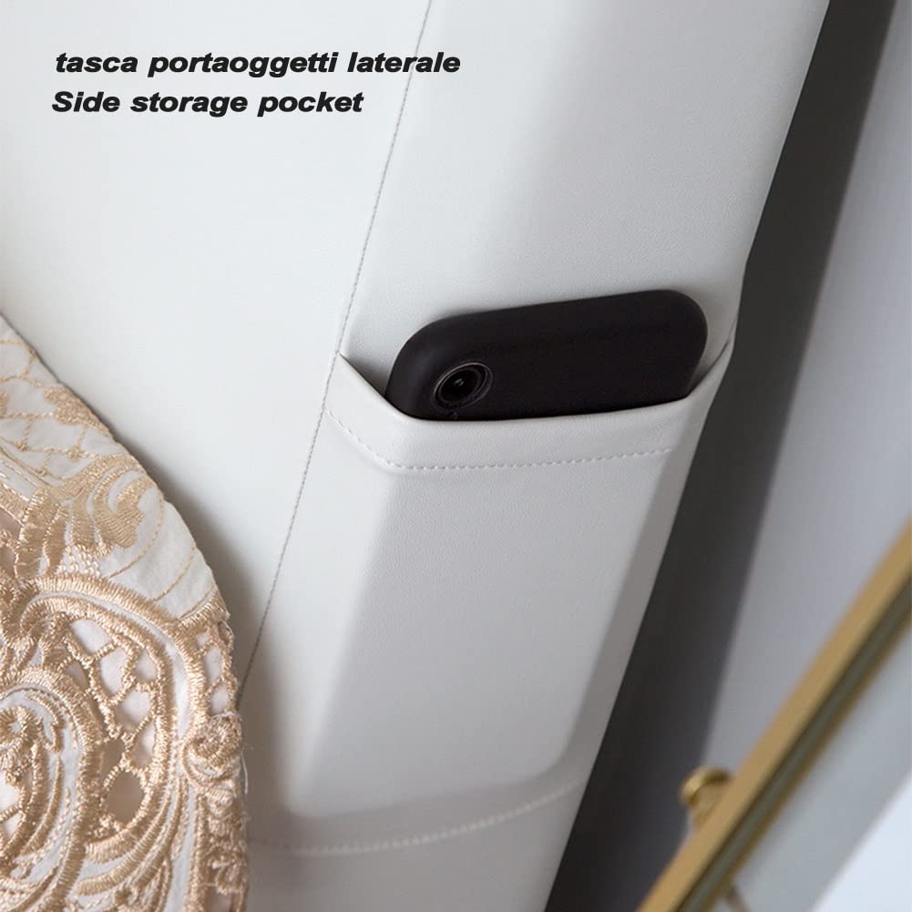 Copritestiera Letto Matrimoniale Ecopelle Copri Testata Letto Matrimoniale/Singolo Una Piazza E Mezza Elastica Universale Copertura Per Testiera Per Letto Protezione ( Color : Beige white , Size : 110