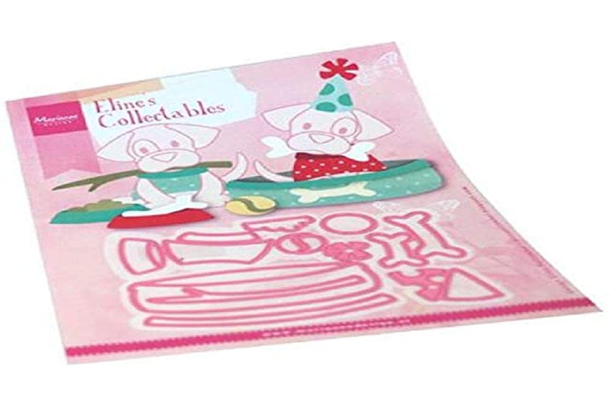 COL1487 Collectables Dog Accessories for Detailed Cutting Dies and Embossing Details in Paper Crafts, Pink, One Size
