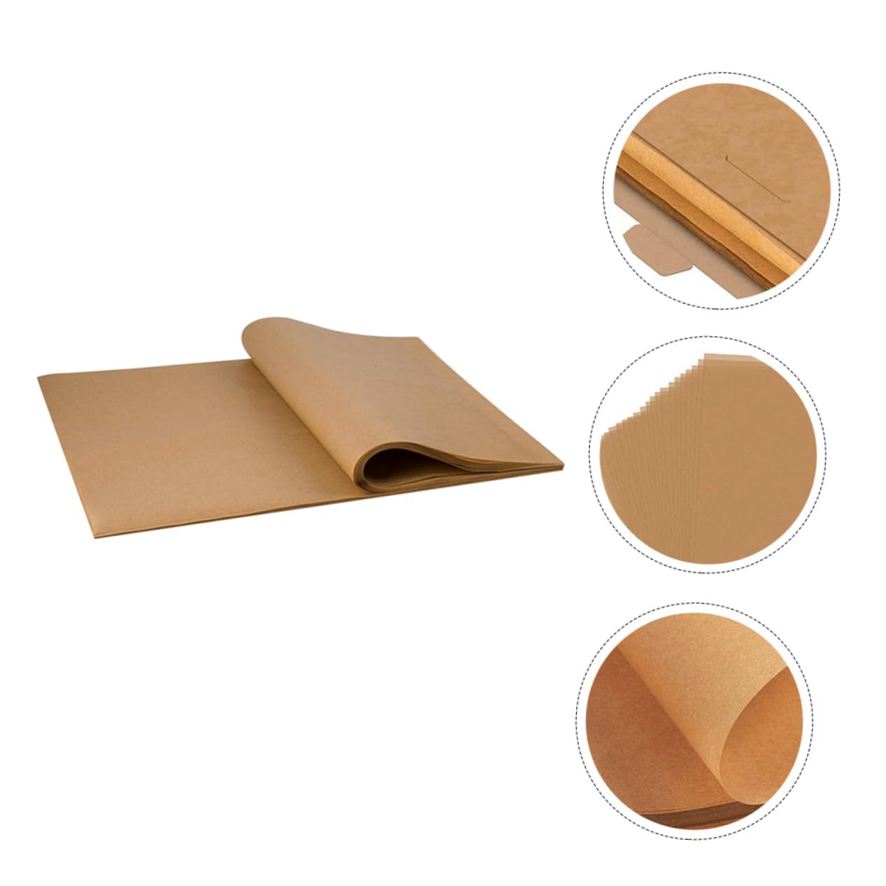 ARTIBETTER 200 piezas Papel para Hornear Unidades Papel de Horno Antiadherente para Freidora y Barbacoa Absorbente de Aceite Resistente Altas Temperaturas para Repostería y Cocina