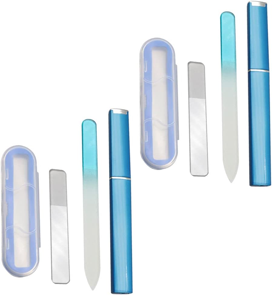 Beaupretty 2セットクリスタルガラスネイルファイルと爪バッファ爪やすりファイル爪マニキュア用