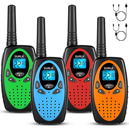 Walkie Talkies Long Range 4 Pack, Rechargeable Walkie Talkies for Adults, USB-C Charging, VOX, 2 Way Radios 22 FRS Channels for Hiking Camping Cruise Ships