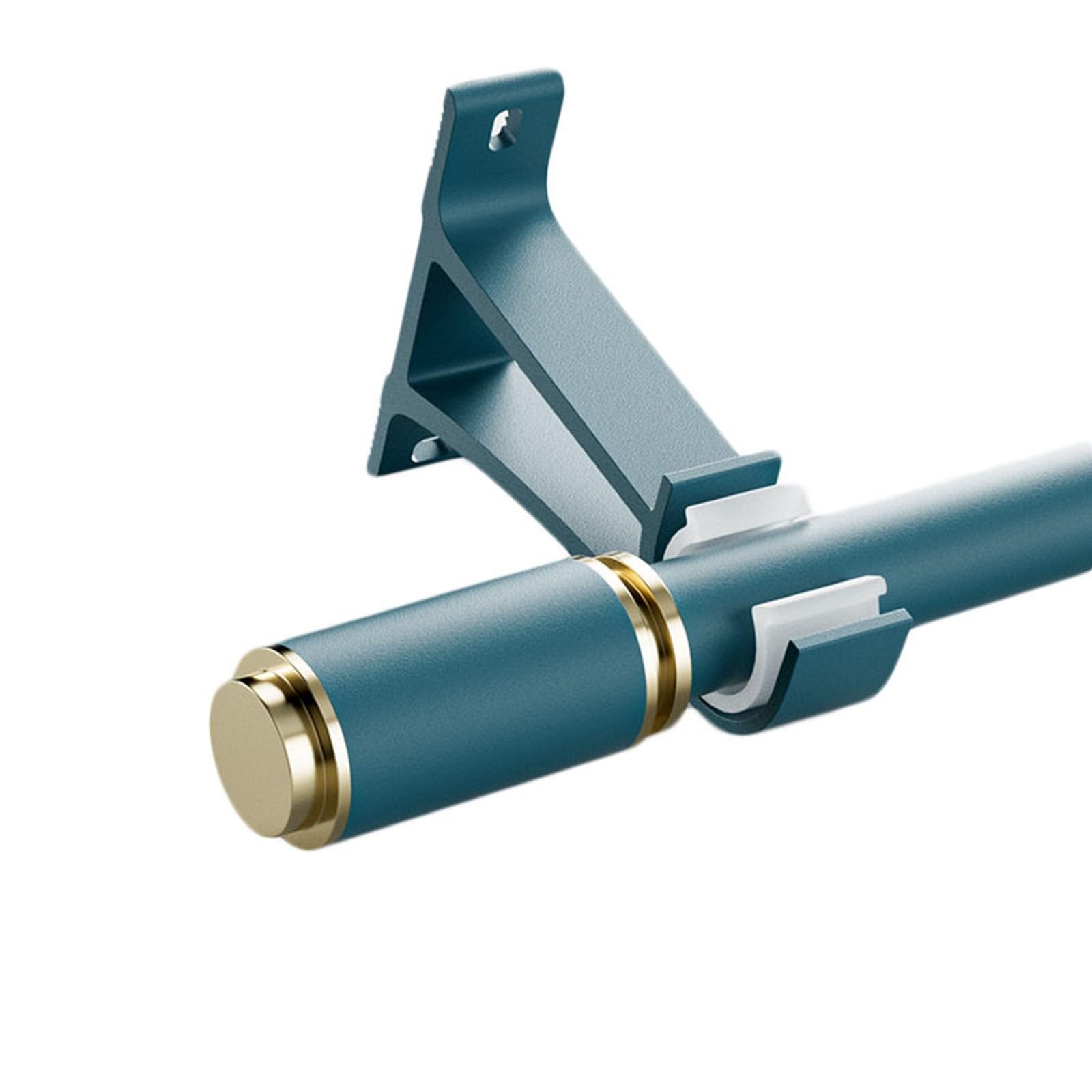 WQPMNYG Curtain Rod for Windows 16m Adjustable Cylinder End Caps Easy Mounting Brackets Perfect for Bedroom Living Room Room Divider (Blue 260cm)