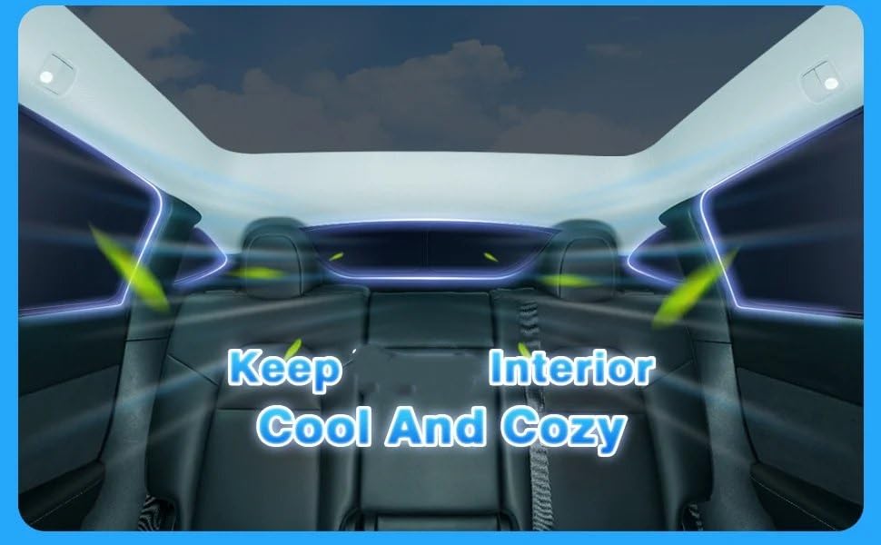 [Aggiornamento 2025] DMJN Parasole Parabrezza Su Misura Per Tesla Model Y (2016-2025) – Copertura Refrigerante Con Cristalli Di Ghiaccio, Telaio In Metallo A Memoria Di Forma, Custodia Inclusa - 5