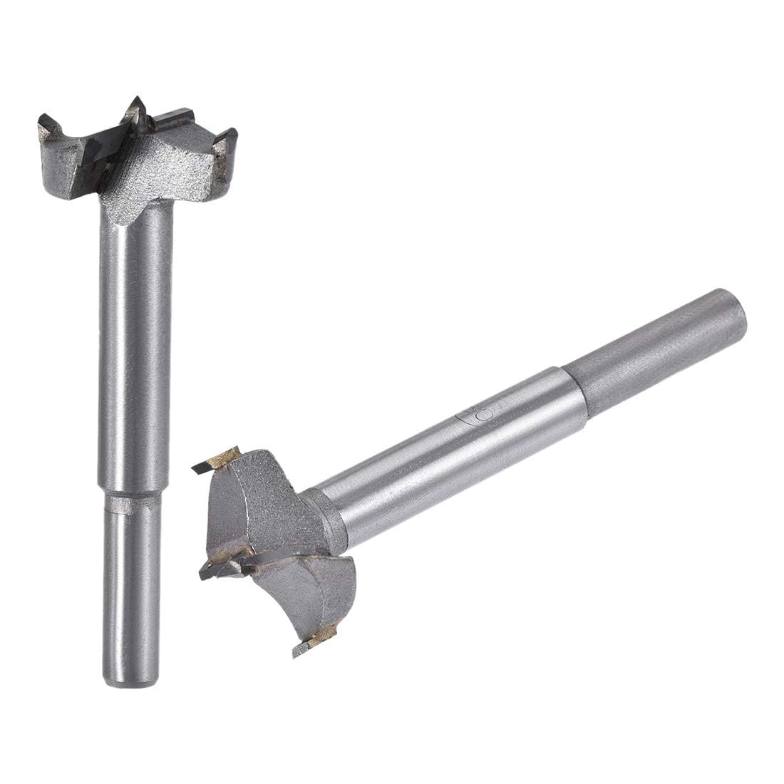 MACHSWON 2 PCS Forstner Drill Bits Tungsten Carbide Wood Hole Saw Opener Drill Bit 26mm+27mm Woodworking Drilling Boring Bit Cutter