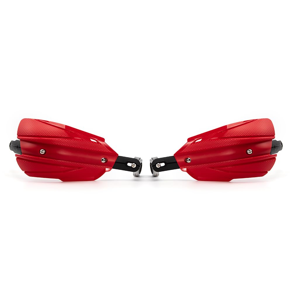 Paramani per moto Universale 22mm 25mm 28mm Grip Protector Shield Motocicletta Motocross Scooter Antivento Manubrio Proteggi Manubrio. (Rosso)