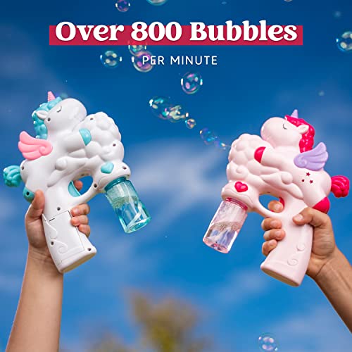 Joyin 2 Pack Bubble Guns For Kids With 50 Ml Bubble Solution, Unicorn Party Favors, Kids Bubble Blower, Unicorn Toys For Girls, Toddlers Summer Toy, Kids Outdoor Indoor Toys #TOP1
