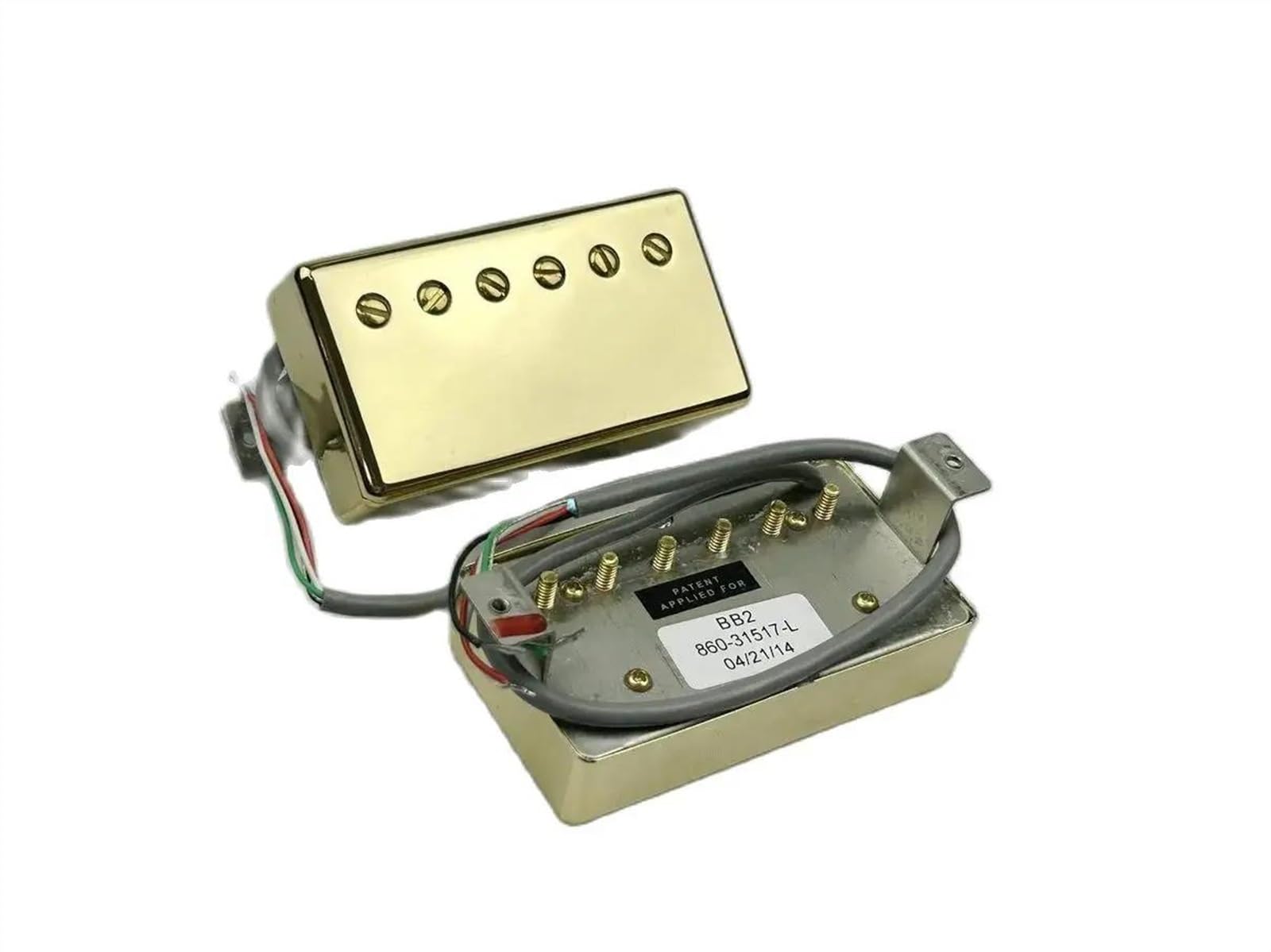 Zubehör für E-Gitarren-Tonabnehmer 1 Set Gitarren-Tonabnehmer Alnico V BB1 BB2 Serie Humbucker Pickup 4C Für GIB E-Gitarre (Color : Gold)