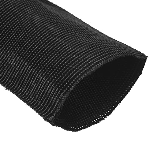Gaine protection de corde 2m polyester noir câbles 70mm boucles - 5