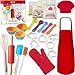 Real Kids Cooking Set Junior Baking Kitchen Kit with Kids Apron,Chef Hat,Cooking Supplies,Kitchen Utensils and Recipes Great Gift for Kids