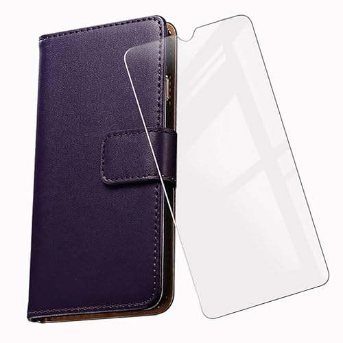 KJYFOANI Capa carteira Oukitel WP26 + protetor de tela de vidro temperado, capa flip de couro com su