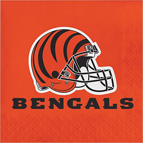 Trendware Cincinnati Bengals Napkins, 48 ct, Officially Licensed