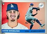 2025 Topps Chrome Platinum #393 Justin Wrobleski Los Angeles Rookie Baseball Card - Sportscard Superstore