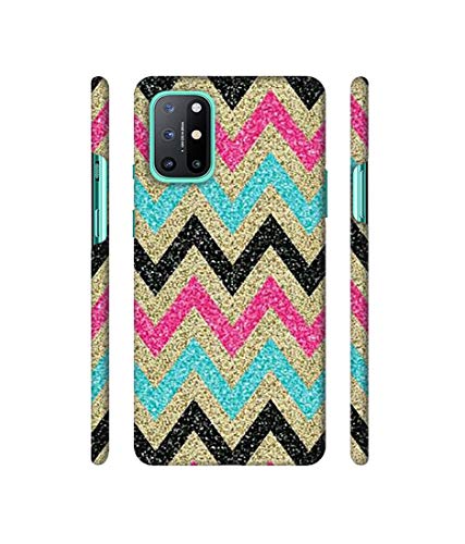 Image of Amazon Brand - Solimo Designer Sparkle Zik Zak Texture 3D Printed Hard Back Case Mobile Cover for OnePlus 8T