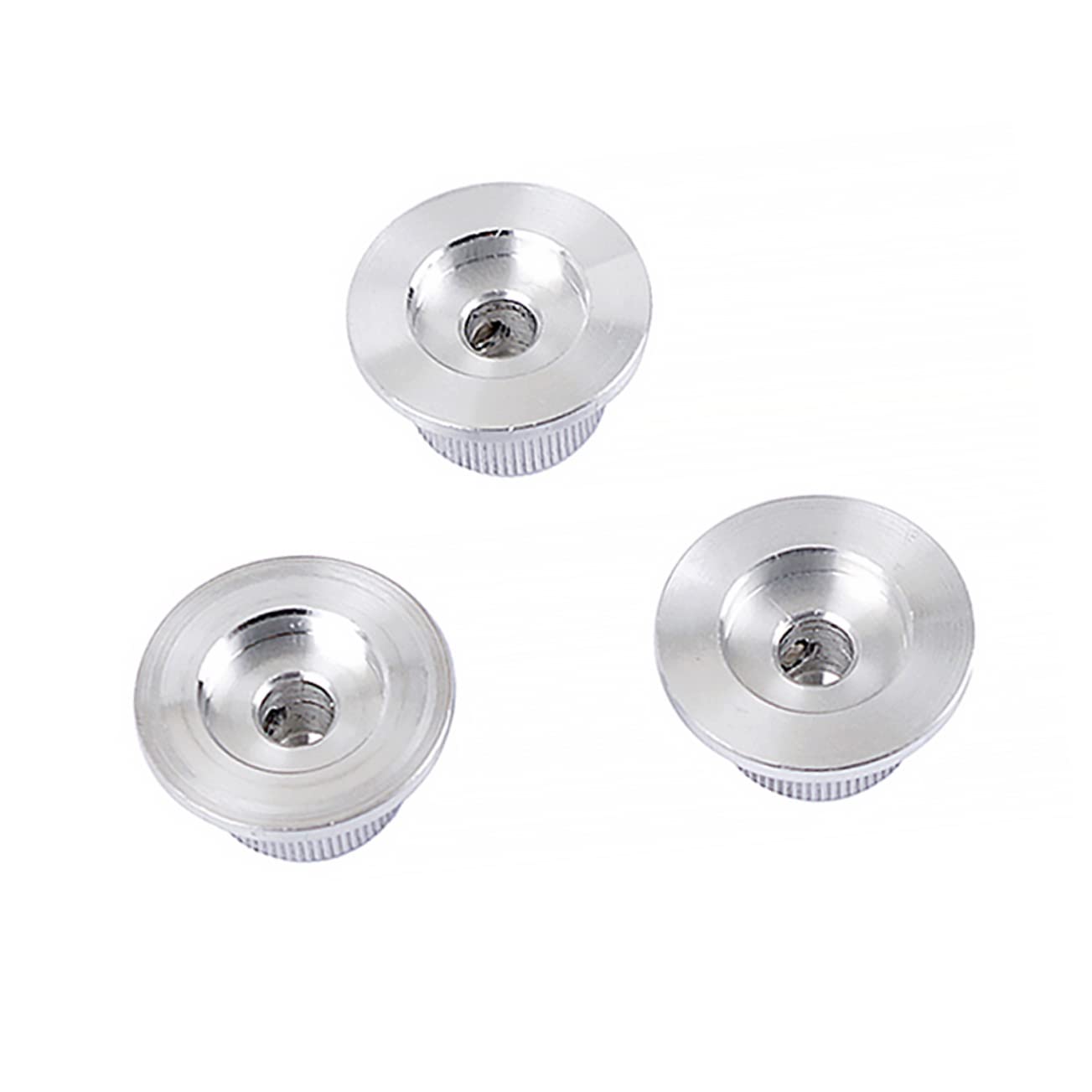 ifundom Set of 3 Metal Guitar Control Knobs Round Guitar Volume Tone Knob for Electric Guitars