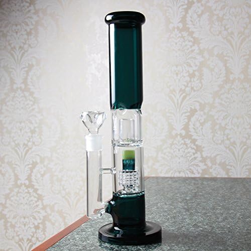 Big Bong Gravity Glass Bong with Tornado percolate,Green Water Bongs with 14.5mm Bong Bowl Height 33cm Weight 800g Glass Pipe for Smoking Hookah Glass Bongs Oil Rig Smoking Pipe
