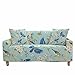 FANSU Stretch Sofabezug Stretch Antirutsch Sofaüberwürfe mit Armlehnen, 3D Tropische Pflanzen Druck Ecksofa L Form Sofa/Couchbezug/Sesselbezug für Wohnzimmer Wohnkultur (Blumen Vögel,3 Sitzer)
