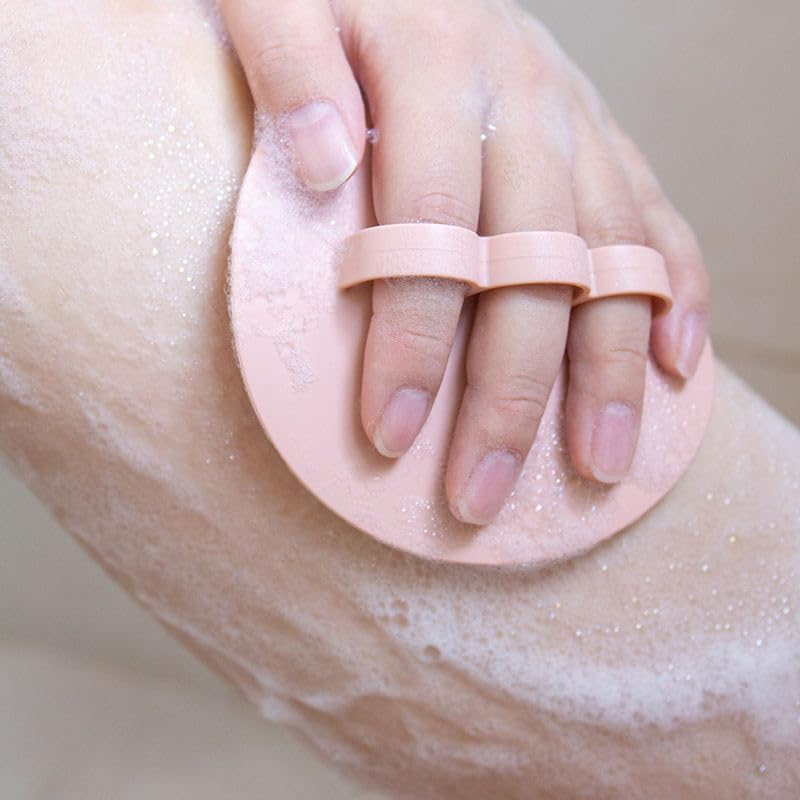 Image of Silicone Bath Body Scrubber Brush - Soft Exfoliating Shower Brush for Deep Cleaning, Gentle Skin Massage & Easy Foaming(pink)